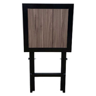 Kit 4 Mesas Bistro Dobrável Industrial Em Ferro Preto E Tampo