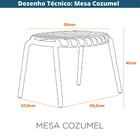 Kit 4 Mesas Centro Ou Lateral Redonda Empilhável Cozumel Frat