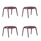 Kit 4 Mesas De Apoio Redonda Empilhável Cozumel Fratini 50 Cm