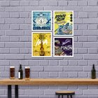 Kit 4 Mini Quadros Cervejas Especiais Branco