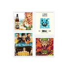 Kit 4 Mini Quadros Cervejeiro Branco