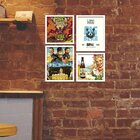 Kit 4 Mini Quadros Cervejeiro Branco