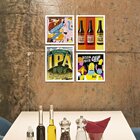 Kit 4 Mini Quadros Good Life Beer Branco