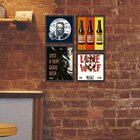 Kit 4 Mini Quadros Just A Very Good Beer Branco