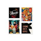 Kit 4 Mini Quadros Like Beer Branco