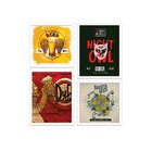 Kit 4 Mini Quadros Premium Beer Branco