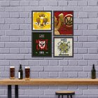 Kit 4 Mini Quadros Premium Beer Preto
