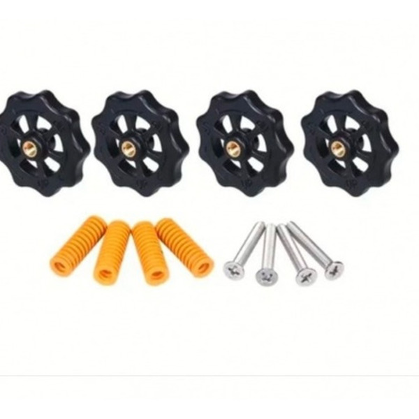 Kit 4 Molas+parafusos+knob Nivelamento Mesa Aquecida Ender 3