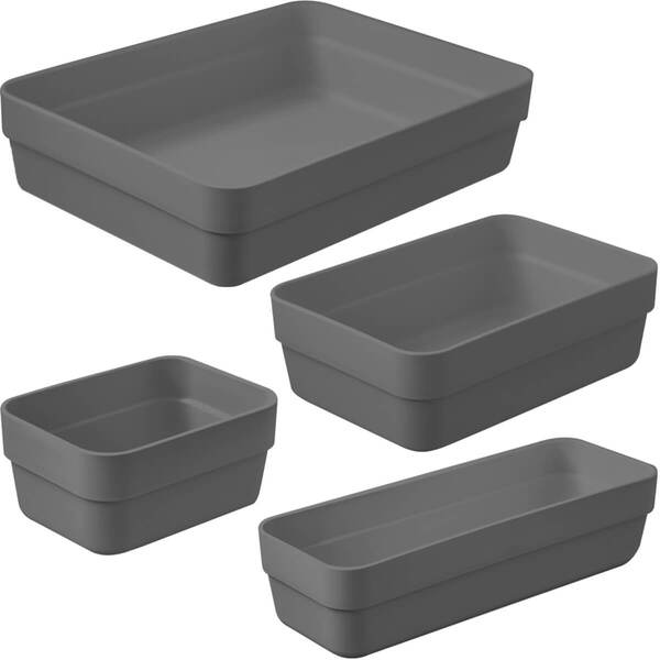 Kit 4 Organizador De Gavetas Para Armário Cozinha Ou Quarto C