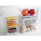 Kit 4 Organizadores De Geladeira Clear Fresh Porta Frutas Leg