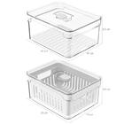 Kit 4 Organizadores De Geladeira Clear Fresh Porta Frutas Leg