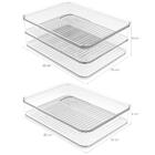 Kit 4 Organizadores De Geladeira Clear Fresh Porta Frutas Leg