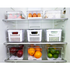 Kit 4 Organizadores De Geladeira Com Escorredor 5l Caixas Plá