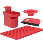 Kit 4 Organizadores De Pia Dispenser Rodinho Filtro Para Ralo