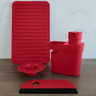 Kit 4 Organizadores De Pia Dispenser Rodinho Filtro Para Ralo