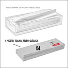 Kit 4 Pacotes Papel Toalha Lavabo Relevo+ Toalheiro Acrílico