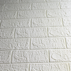 Kit 4 Painéis Adesivos -  Tijolinho Branco 3d (70x77cm)