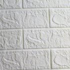 Kit 4 Painéis Adesivos -  Tijolinho Branco 3d (70x77cm)