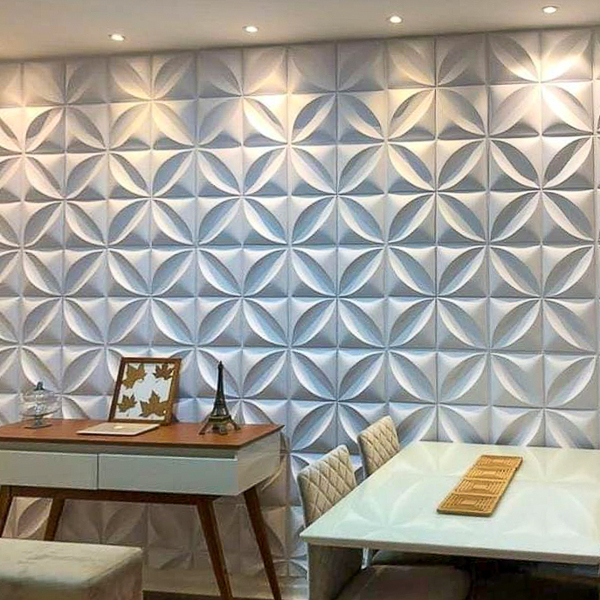 Kit 4 Paineis Placas Revestimento Decorativo Parede Texturiza