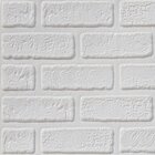 Kit 4 Painel 3d Auto Adesivo Tijolo À Vista Branco 70x70cm