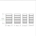 Kit 4 Painel Canaletado P/ Pilar Branco 2 Un 44x60cm+2 Un 30x