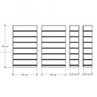 Kit 4 Painel Canaletado P/ Pilar Branco 2 Un 54x90cm+2 Un 20x
