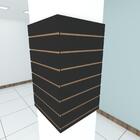 Kit 4 Painel Canaletado P/ Pilar Preto 2 Un 54x90cm+2 Un 50x9