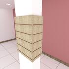 Kit 4 Painel Canaletado Pilar Amad. Claro 2un 44x60cm+2un 20x