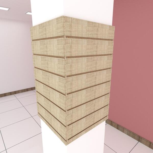 Kit 4 Painel Canaletado Pilar Amad. Claro 2un 54x90cm+2un 50x