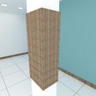 Kit 4 Painel Canaletado Pilar Amadeirado 2un 44x120cm+2un 30x