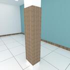 Kit 4 Painel Canaletado Pilar Amadeirado 2un 44x180cm+2un 30x