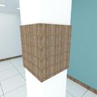 Kit 4 Painel Canaletado Pilar Amadeirado 2un 54x60cm+2un 50x6