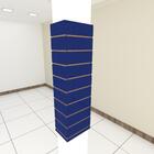 Kit 4 Painel Canaletado Pilar Azul 2 Un 24x120cm + 2 Un 30x12