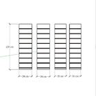 Kit 4 Painel Canaletado Pilar Branco 2 Un34x120cm + 2 Un30x12