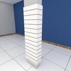 Kit 4 Painel Canaletado Pilar Branco 2 Un54x180cm + 2 Un20x18