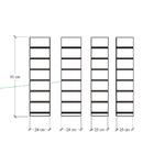 Kit 4 Painel Canaletado Pilar Cinza 2 Peça 24x90cm+2 Peça 20x