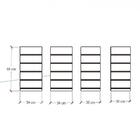 Kit 4 Painel Canaletado Pilar Cinza 2 Peça 34x60cm+2 Peça 30x