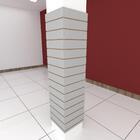 Kit 4 Painel Canaletado Pilar Cinza 2un 44x180cm + 2un 40x180