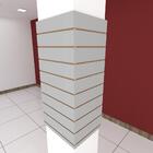Kit 4 Painel Canaletado Pilar Cinza 2un 54x120cm + 2un 40x120