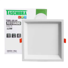 Kit 4 Painel De Led Quadrado Embutir Recuado 12w Bivolt Tasch
