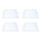 Kit 4 Painel Led Embutir Quadrado 24w 3000k 29x29cm Avant