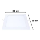 Kit 4 Painel Led Embutir Quadrado 24w 3000k 29x29cm Avant