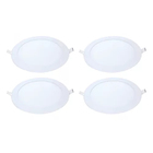 Kit 4 Painel Led Embutir Redondo 18w 4000k 22cm Avant