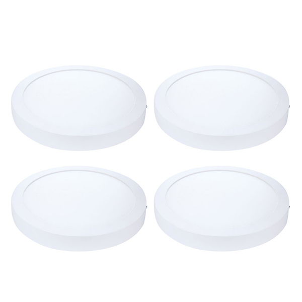 Kit 4 Painel Plafon Led Sobrepor Red Neutra 4000k 12w 17cm