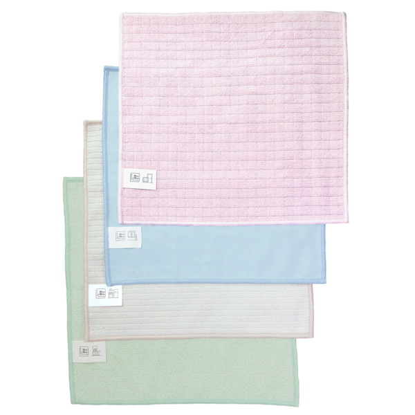 KIT 4 PANOS MICROFIBRA RECICLADA 30x30cm
