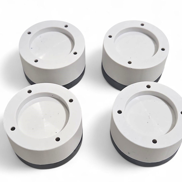 Kit 4 Pé Nivelador Universal Borracha Maquina Lavar Fogão