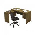 Kit 4 Peças 2 Escrivaninhas Em L E 2 Estantes