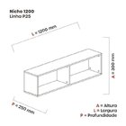 Kit 4 Peças 2 Prateleiras 1 Mesa 1 Gaveteiro P25 Grafito /pre