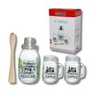Kit 4 Peças Caipirinha Coqueteleira Completa Vidro Transparen