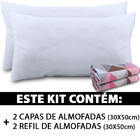 Kit 4 Peças Capa Refil Almofada Decorativa Suede Com Ziper 30